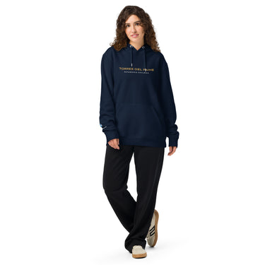 Torres del Paine Embroidered Organic Hoodie. Signature Collection