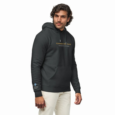 Torres del Paine Embroidered Organic Hoodie. Signature Collection