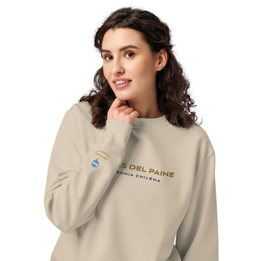 Torres del Paine Embroidered Organic Crewneck. Signature Collection